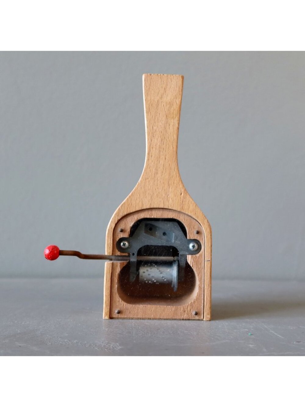 Vintage Music Box 1970s Creative Playthings Wooden Hand Crank Princeton NJ Toy